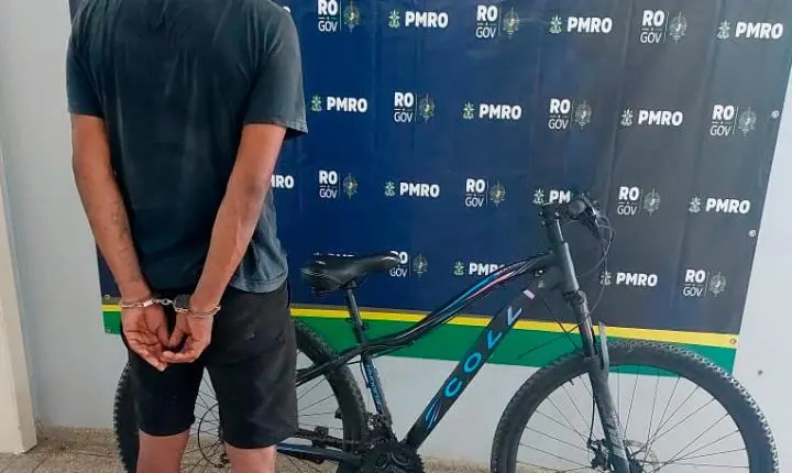 JI-PARANÁ – BICICLETA FURTADA É RECUPERADA E SUSPEITO É PRESO PELA PM NO BAIRRO NOVA BRASÍLIA