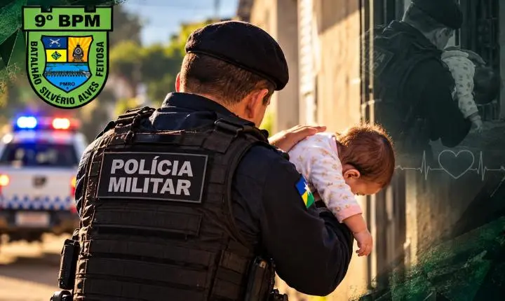Policial militar do 9º BPM atua em emergência e ajuda a salvar bebê de seis meses em Porto Velho